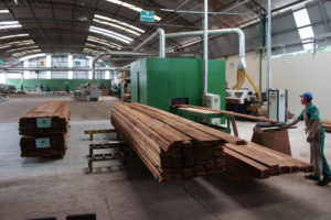 Planing FSC lumber at the Brazil milll