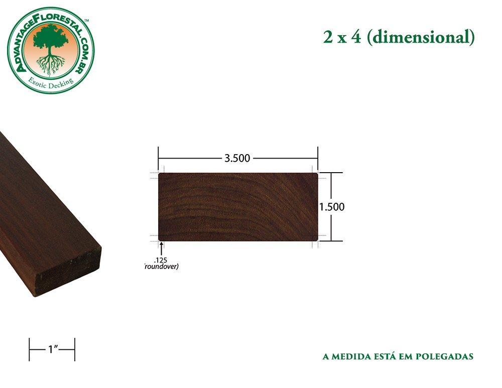 Exótico Padrão garapa Dimensional Decking Lumber 5/4 in. x 6 in.