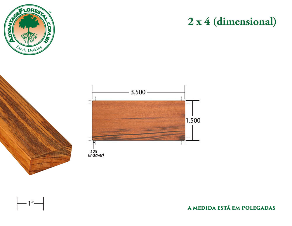 Exótico Padrão tigerwood Dimensional Decking Lumber 5/4 in. x 6 in.