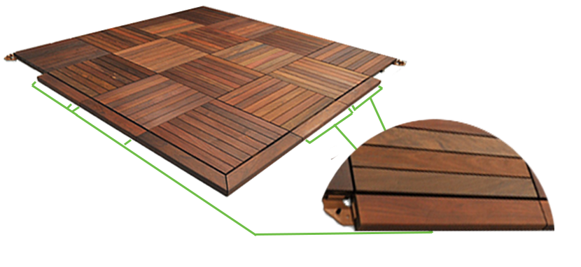 Deck tile straight edge trim