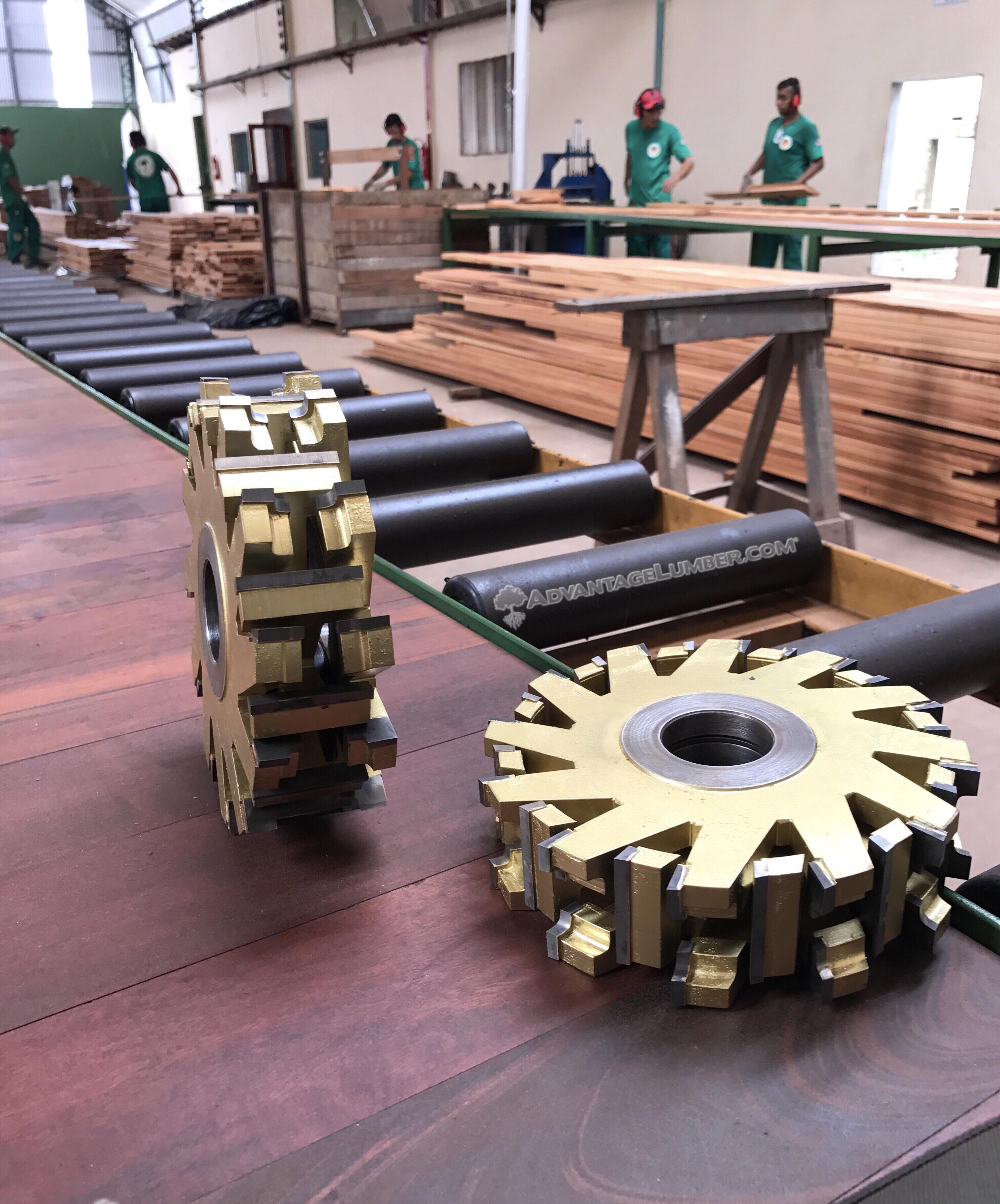 Cutter heads for exotic hardwood decking